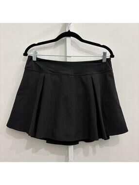 Love Tree Black Pleated Skater Skirt